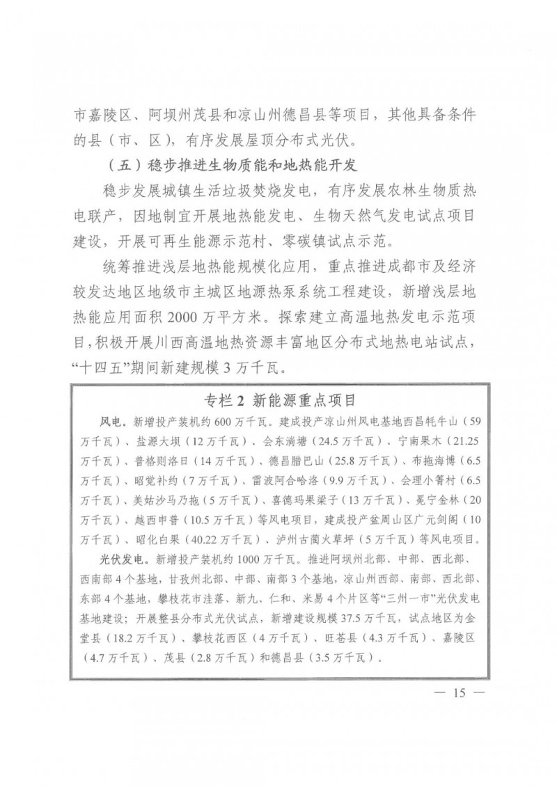 光伏發(fā)電1000萬千瓦！四川省公布“十四五”可再生能源發(fā)展規(guī)劃